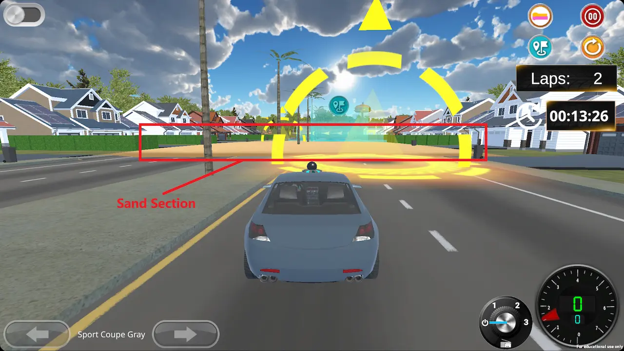 Acceleration City track and terrain